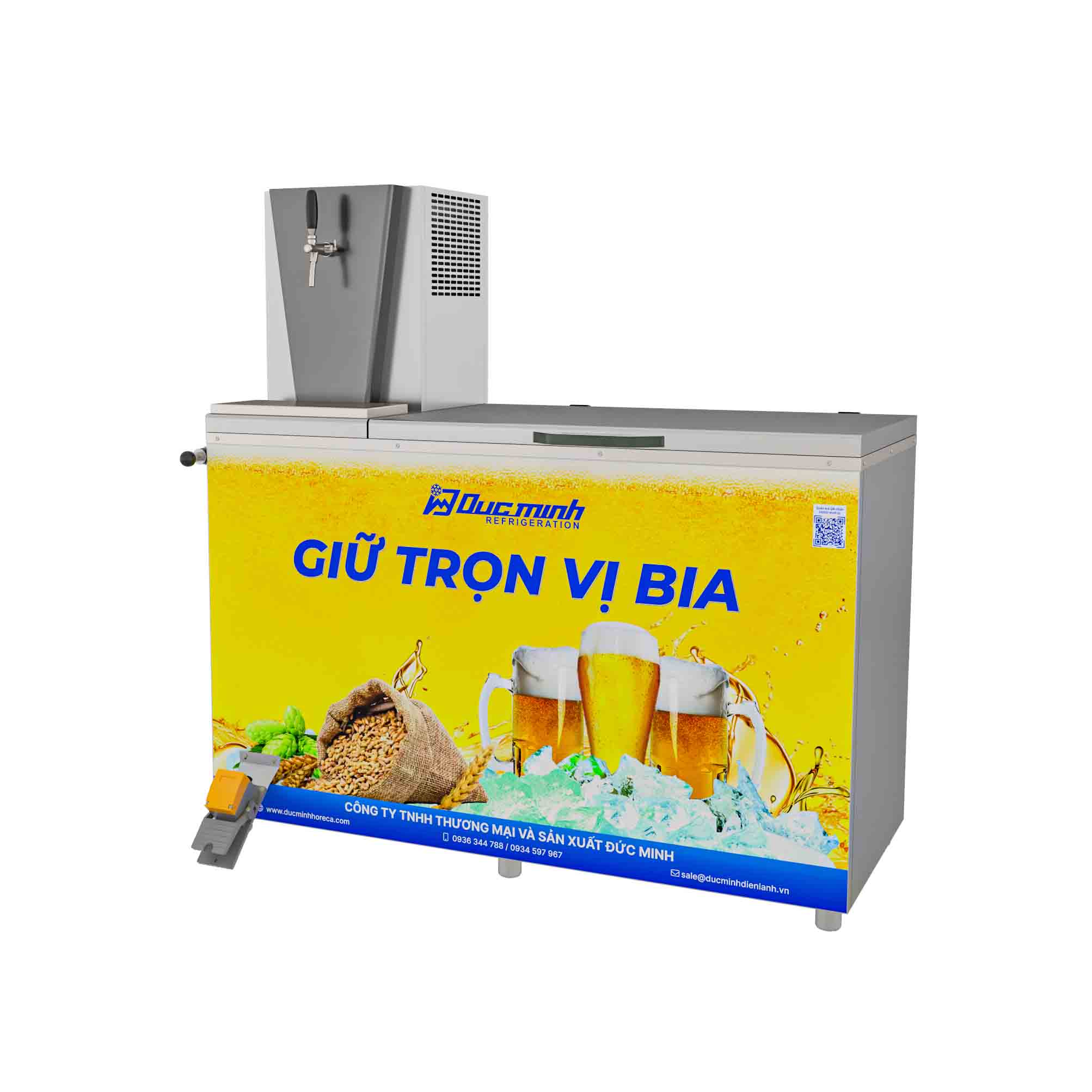 Tủ bia khô nước máy trên 3 bom 50L
