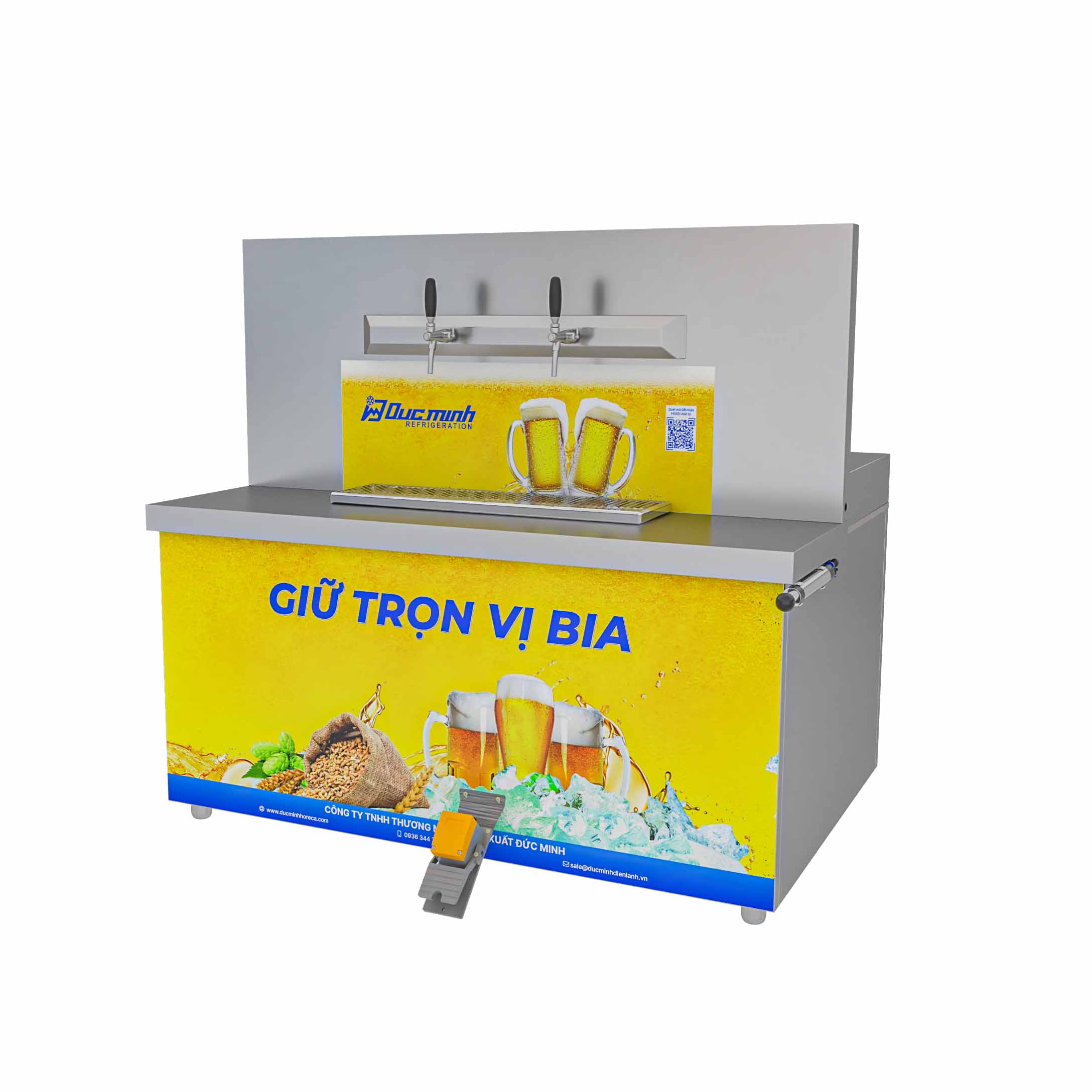 Tủ bia nước bàn rót 6 bom 50L