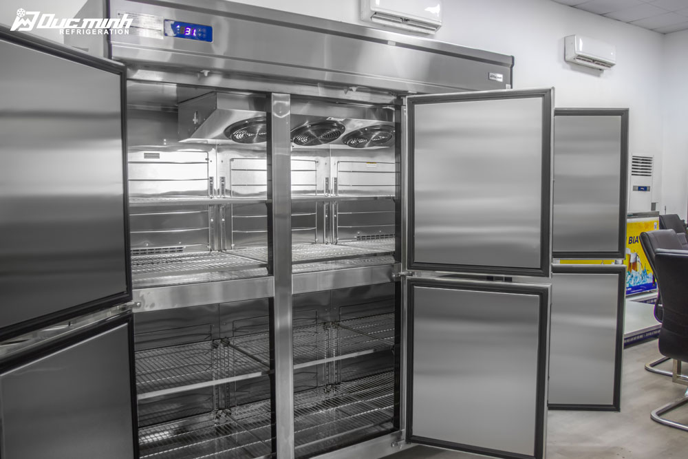 Tủ đông mát đứng quạt gió 6 cánh inox Đức Minh